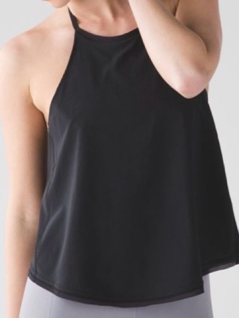 lululemon athletica Black High-Neck Halter Tank